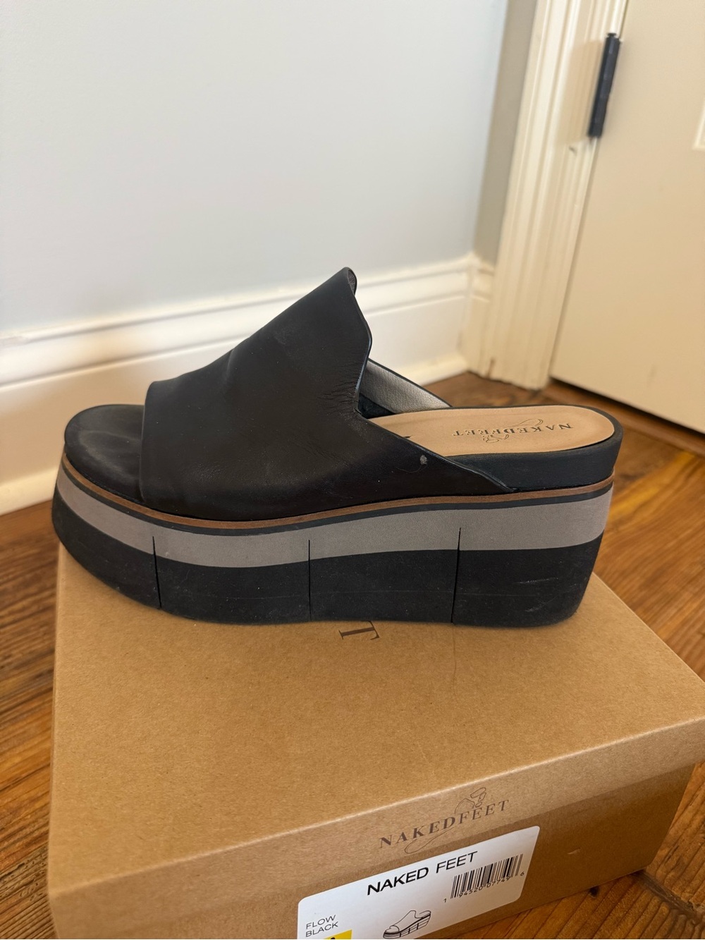 NAKED FEET - FLOW in BLACK Heeled Sandals